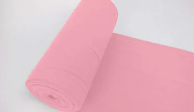 Produktbild von Bündchenstoff LUC Rosa, Uni 270 g/m², Strickschlauch glatt/fein, 35 cm breiter Schlauch, 25 cm lang, Meterware