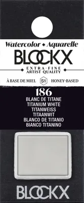 Produktbild von Blockx 3x Aquarellfarbe, Titanweiß - 1/2 Näpfchen 1,5ml - Titanweiß 41186BXC