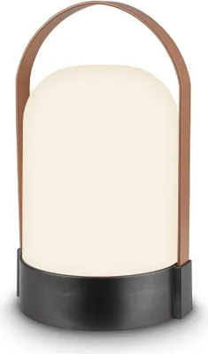 Produktbild von Briloner LED Tischlampe Kabellos 24cm 1W 90lm 3000K Warmweiß Dimmbar Anthrazit - Tischleuchte Wohnzimmer Terrasse Balkon