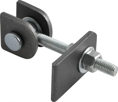 Image de Bande de porte à souder réglable, longueur 130 mm, acier brut/galvanisé