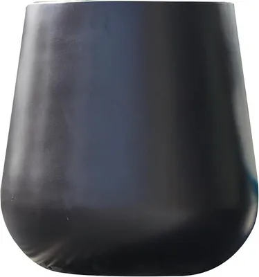 Imagen del producto de Macetas grandes de diseño redondeado, color antracita, para exteriores, diámetro de 33 cm