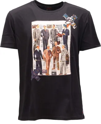Productafbeelding van 7047AG - Heren T-shirt, model BOB, zwart, katoen