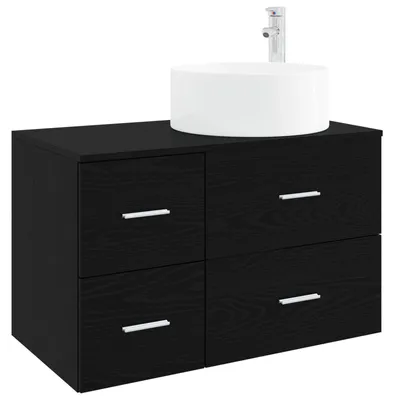 Imagen del producto de vidaXL Juego de muebles de baño, 2 piezas, material de madera en color roble