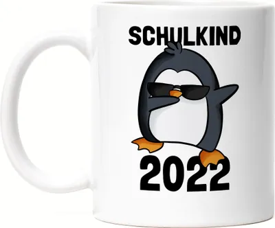 Produktbild von Schulkind 2022 Tasse Einschulung 1. Klasse Pinguin Dab Geschenkidee Grundschule Kindergarten Vorbei