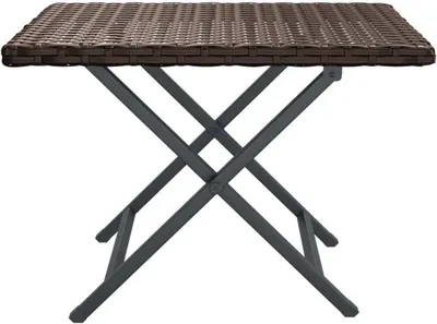 Produktbild von "Winterschlussverkauf "Esstisch/Outdoor Tisch - Klapptisch - moderne Design - Balkontisch - Braun 45x35x32 cm Poly Rattan NeuMöbel 5312568