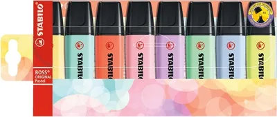 Produktbild von Textmarker - STABILO BOSS ORIGINAL Pastel - 8er Pack - 8 verschiedene Farben