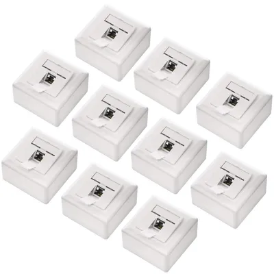 Produktbild von Netzwerkdose Netzwerk-Unterputzdose - 1x RJ45 - CAT6 - Signalweiß - Aufputz oder Unterputz