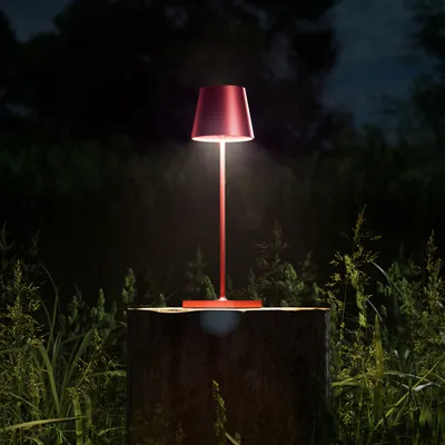 Produktbild von SIGOR Akku-Tischleuchte Nuindie 38cm kirschrot 2,2W FlexMood 2200K/2700K IP54 Ra85 dimmbar