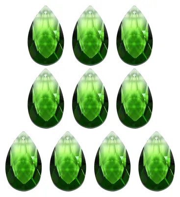 K9 Kristall Tropfenperlen, 10 Stück, 38 mm, Grün, DIY Deko