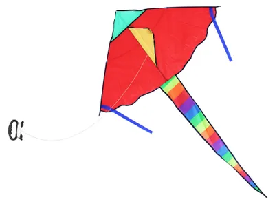 Immagine prodotto di Aquilone volante in nylon 120 x 70 cm
