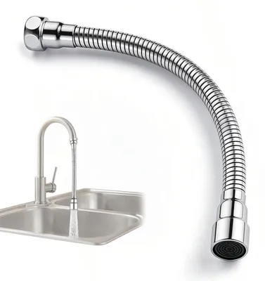 Produktbild von Flexibler Küchenarmaturenauszieher mit Handbrause, 360° Schwenkbereich, wassersparend