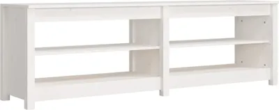 Produktbild von vidaXL Schuhbank Weiß 160x36,5x50 cm Massivholz Kiefer