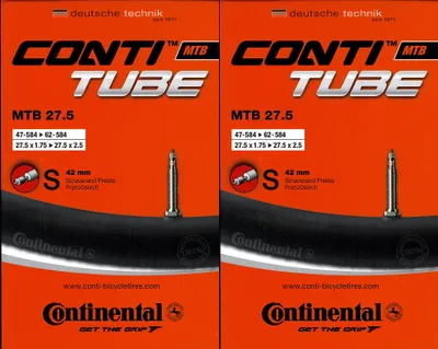 Produktbild von 2x Continental MTB 27,5 (650B) Schlauch 27.5 Zoll SV (47/62-584) SV 42mm