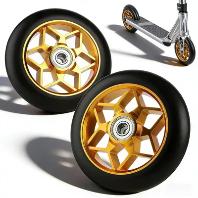Immagine prodotto di Ruote per scooter acrobatico, 110 mm, 2 pezzi, in alluminio, durezza 88A, cuscinetti ABEC, adatte per scooter acrobatici