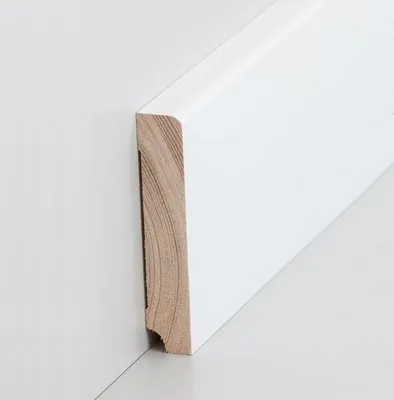 Produktbild von Sockelleiste Massivholz 19 x 80 x 2500 mm Weiß zum Kleben, Clipsen, Schrauben & Nageln Massivholz Fußleiste by PROVISTON 25 Meter | 10 Stück