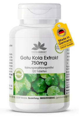 Productafbeelding van Gotu Kola-extract tabletten, 750 mg, 120 stuks
