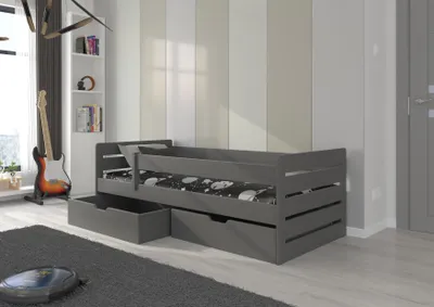 Obrázek produktu pro Jednolůžková postel se šuplíky 80x180 DABNIA - černá