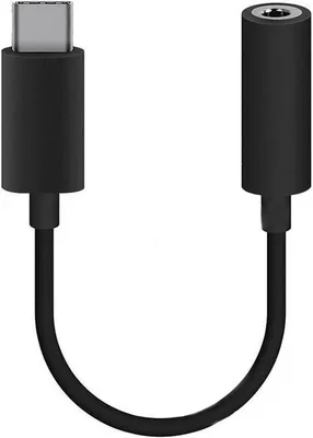 Productafbeelding van USB-C naar 3.5mm Adapter - Audio Kabel Converter - Hoofdtelefoon Aansluiten - Digitale Geluidsoverdracht - 10 cm - Zwart