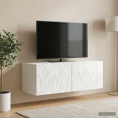 Obrázok produktu pre Maison Exclusive – Nástenná TV skrinka, 78,5 x 31 cm, vysoký lesk, biela