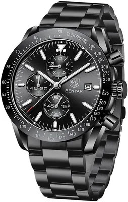 Produktbild von Herren-Analoguhr, Quarz-Chronograph, wasserdicht bis 30 m, Leuchtzeiger, Datumsanzeige, lässige und elegante Designeruhr für Business und Freizeit