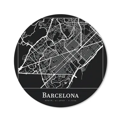 Produktbild von MuchoWow® Mauspad Mousepad Stadtplan - Barcelona - Karte 20x20 cm - Mousepads - Maus Mat - Pad - Mausunterlage - Schreibtischmatte