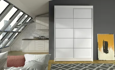 Obrázek produktu pro Moderní šatní skříň LINH 4 - šířka 120 cm, bílá