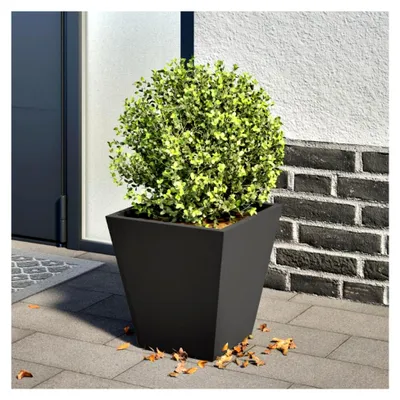 Produktbild von Pflanzkübel Hochbeet aus Metall für Garten und Terrasse Schwarz 30x30x30 Stahl