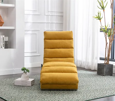 Produktbild von MODFU Massagestuhl Massagesessel Relaxsessel Loungesessel,Indoor mit Fernbedienung Relaxsessel Loungesessel mit 5 Modi  für Schlafzimmer, Büro, Wohnzimmer Senfgelb