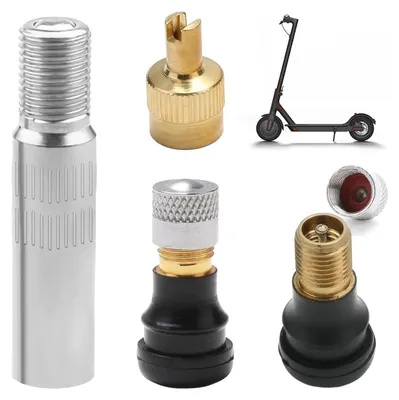 Immagine prodotto di TRANKIELO® - Valvole per scooter elettrici - Valvola tubeless e valvola di prolunga - Compatibile con Ninebot Max G30 e Xiaomi M365