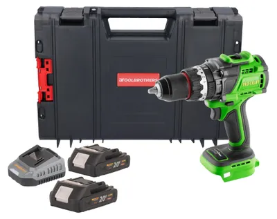 Produktbild von Procraft PA18ProBL-BB Akku Schlagbohrschrauber 20 V 180 Nm Brushless + 2x Akku 2,0 Ah + Ladegerät + RHINO Toolcase