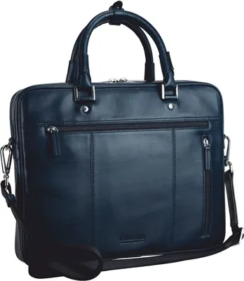 Zdjęcie produktu dla LEONHARD HEYDEN skórzana aktówka torba na laptopa z przegrodą na laptopa Montreal Briefcase 1 Compartment Navy ciemnoniebieski