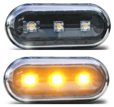 Produktbild von 2x LED Klarglas Seitenblinker Blinker SCHWARZ für VW Seat Skoda Ford