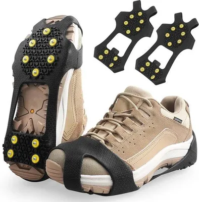 Imagen del producto de Botas de invierno – Botas antideslizantes – para nieve y hielo – con 10 tornillos de acero – color – talla: 34-37