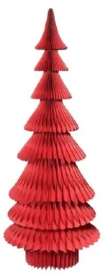 Only Natural – Wabenpapier-Weihnachtsbaum – Rot – 150 cm – Ansicht 1