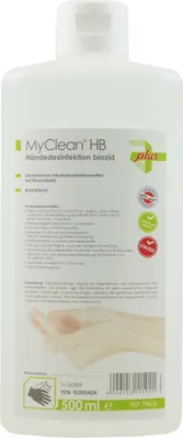 Obrázek produktu pro MyClean HB dezinfekce rukou 500 ml dezinfekční prostředek virucidní dezinfekce