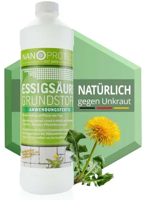 Produktbild von Nanoprotect Unkrautvernichter Grundstoff Essig/Acetum - 1 Liter