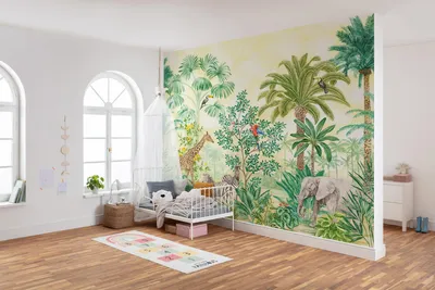 Produktbild von Komar Vlies Fototapete "Jungle Adventure" - Größe: 350 x 280 cm (Breite x Höhe) - 7 Bahnen