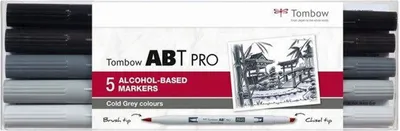 Produktbild von Tombow Marker ABT PRO 5er Set Cold Grey Colors