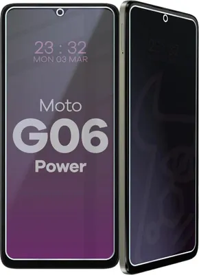 Produktbild von Hybridglas mit Privatschutzfilter für Motorola Moto G06 Power 4G, Bizon Glass Mule Shadow, Matt