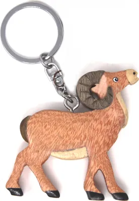 Produktbild von Schlüsselanhänger aus Holz - Mufflon