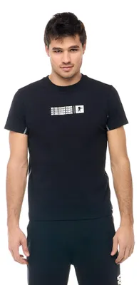 Produktbild von Leone Herren Kurzarm-T-Shirt in Schwarz-Weiß