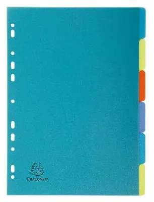 Produktbild von Exacompta 25x Register Recycling PP 300µ + 6 Positionen, A4, sortiert, 2706E
