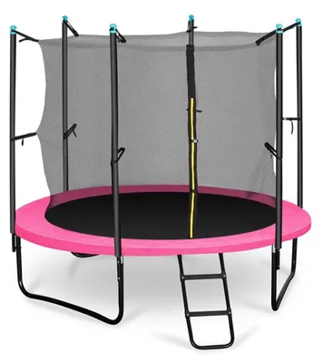 Obrázok produktu pre Klarfit detská trampolína, vnútorná/vonkajšia, s rebríkom, krytom hrán, 250 cm