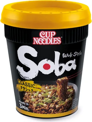 Produktbild von Nissin Cup Noodles Soba Classic Wok Style Instant Nudelgericht 90g
