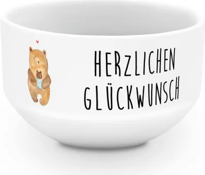Produktbild von Mr. & Mrs. Panda schale Bär Baby - Weiß - Geschenk, Müslischüssel, Nichte, Schüssel, Suppenschüssel, frühstücksschale, dessertschale, Mutter, Teddybär, salatschälchen