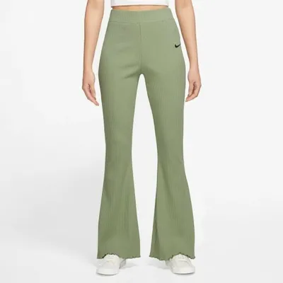 Produktbild von NIKE W NSW RIB JRSY PANT Oil Green/Schwarz M