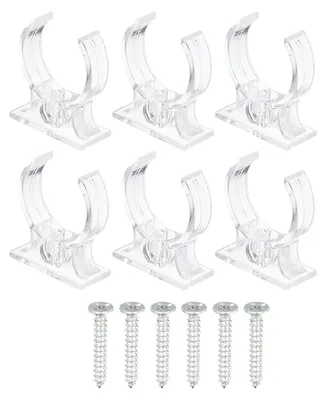 T8 U-Clips Halter, 6 Stück, Kunststoff, transparent