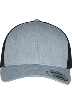 Obrázok produktu pre FLEXFIT 6606T | Retro Trucker 2-Tone Cap / Cap / Hat - Farba: Heather Grey/Black - Veľkosť: Jedna veľkosť