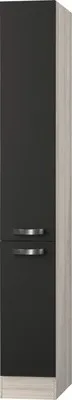 Produktbild von Optifit Apothekerschrank Faro220 BxTxH 30 x 57,1 x 206,8 cm anthrazit matt zerlegt Anschlag reversibel KUFR HFZ306-9+