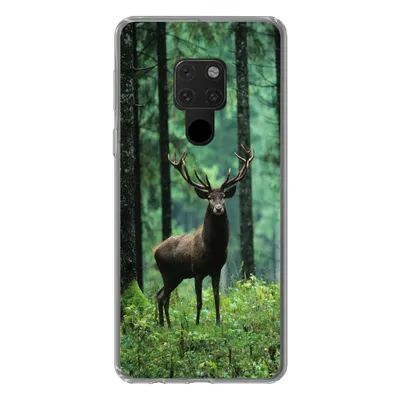 Produktbild von MuchoWow® Handyhülle Schutzhülle Hülle für Huawei P40 Lite Hirsche - Wald - Bäume - Tiere - Natur Silikon Softcase Handy Hülle - Handy